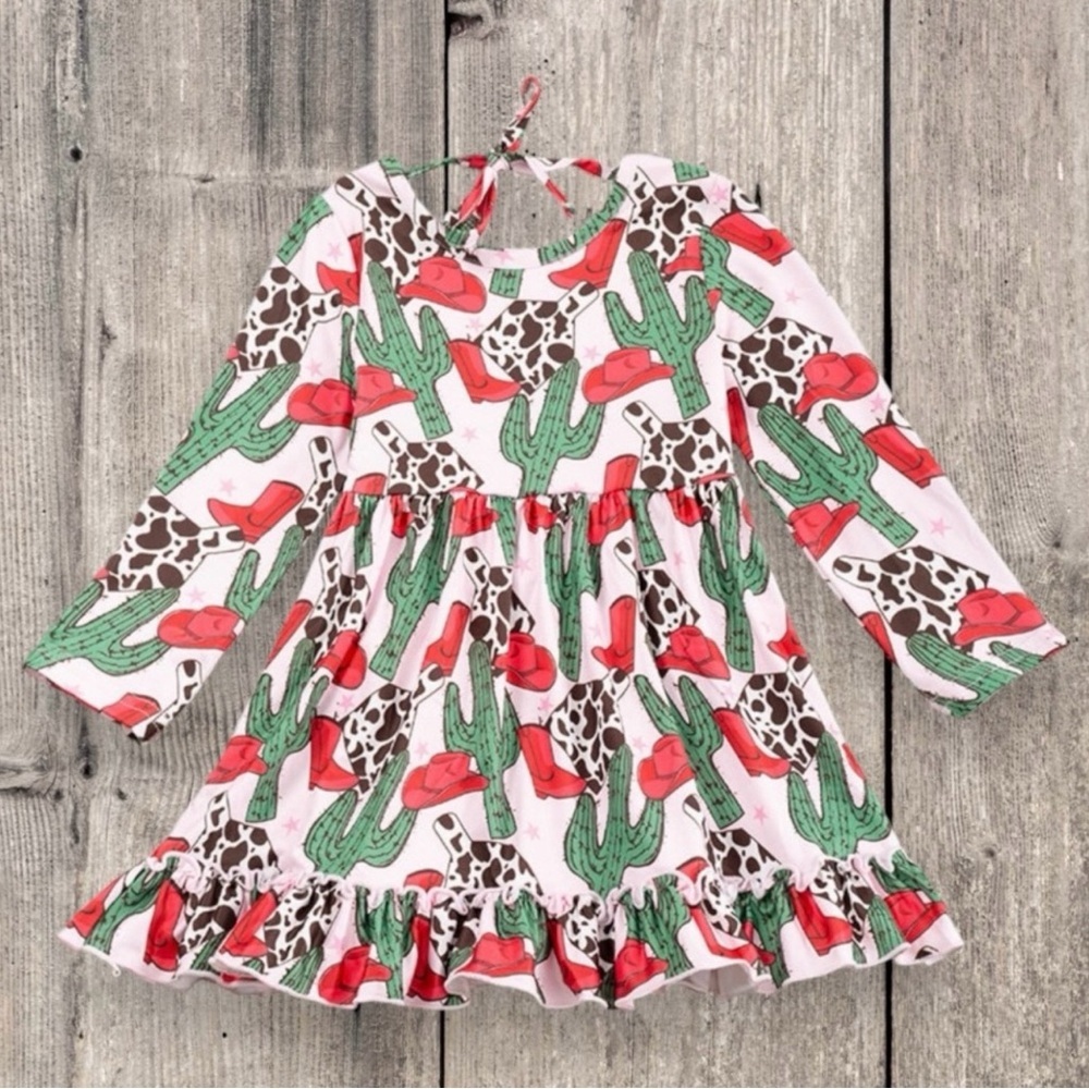 New Girls Boutique Cactus, Boots & Hat Dress. Great for the Cowgirl dress